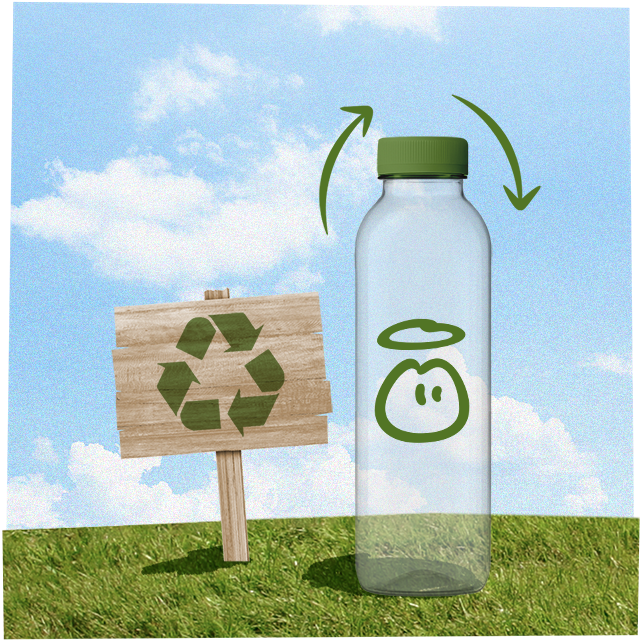 our plastic bottle and the recycling logo