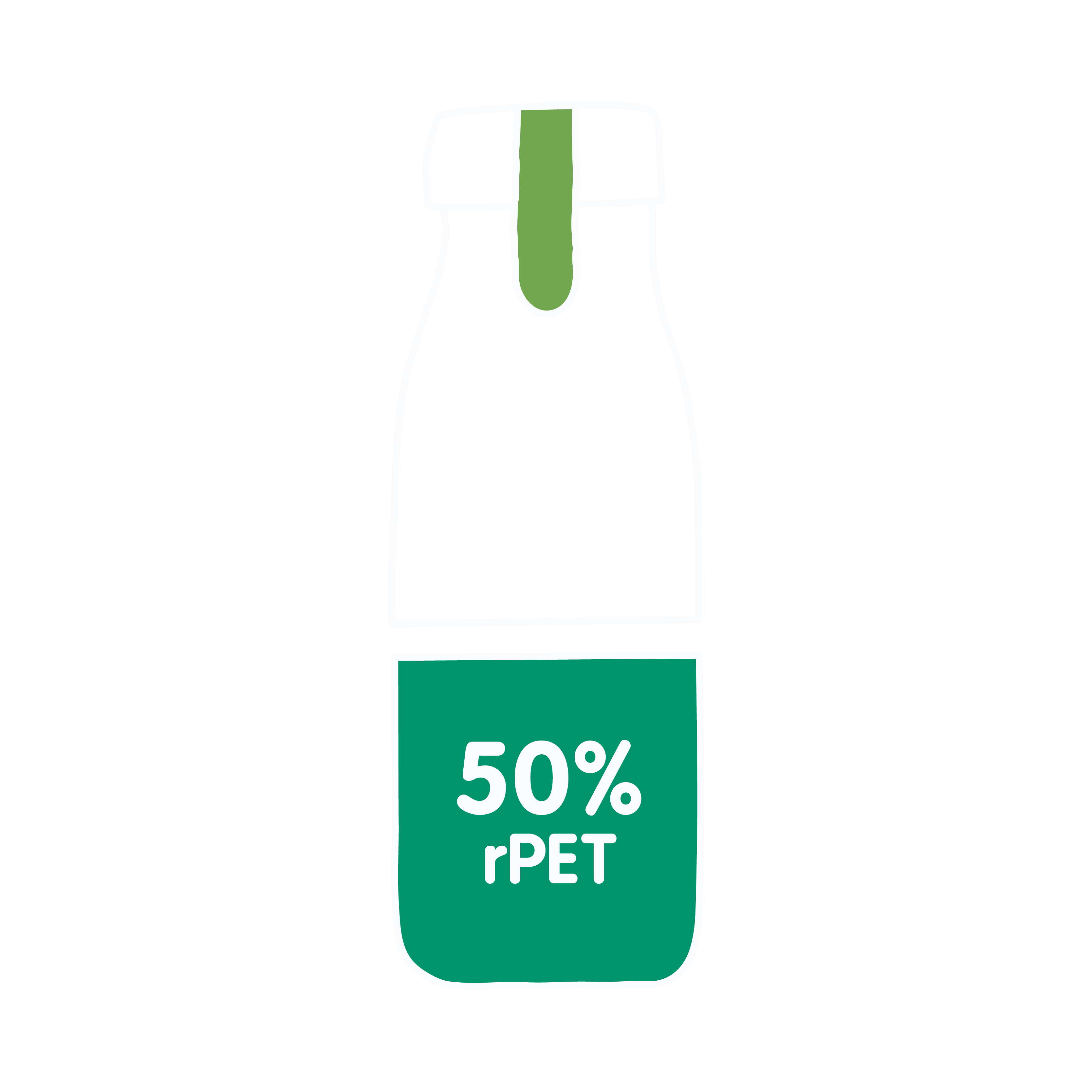 50% rpet bottle